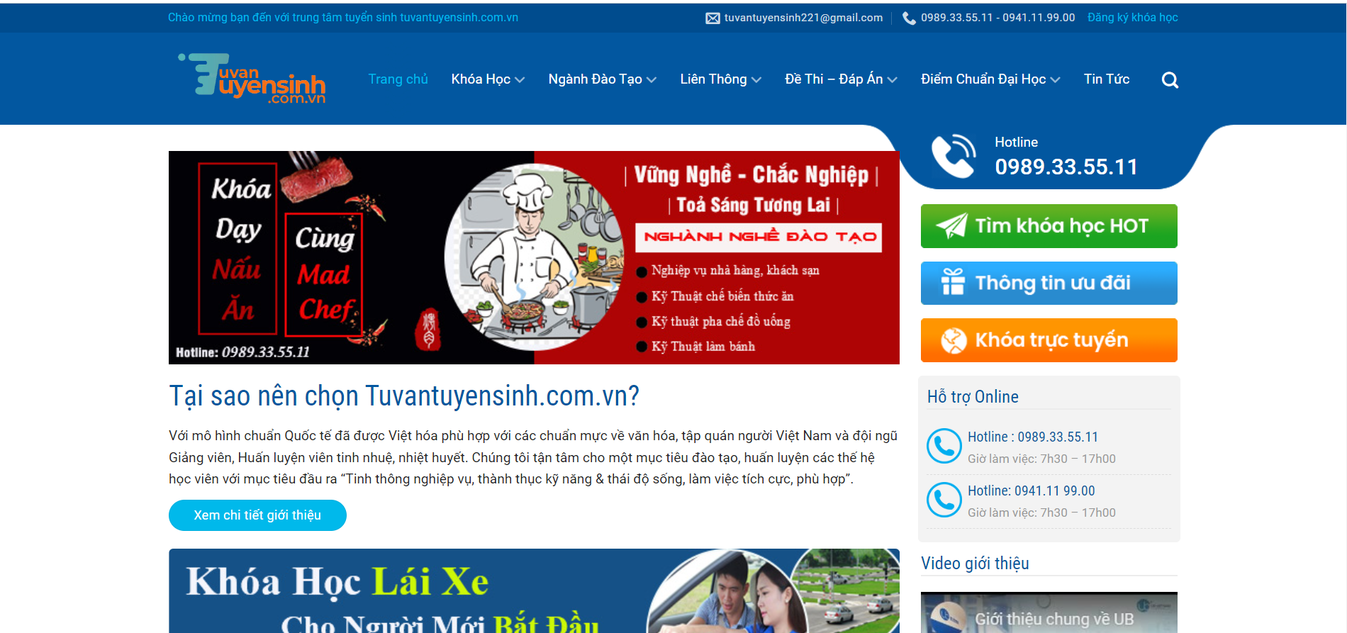 Website Tư Vấn Tuyển Sinh