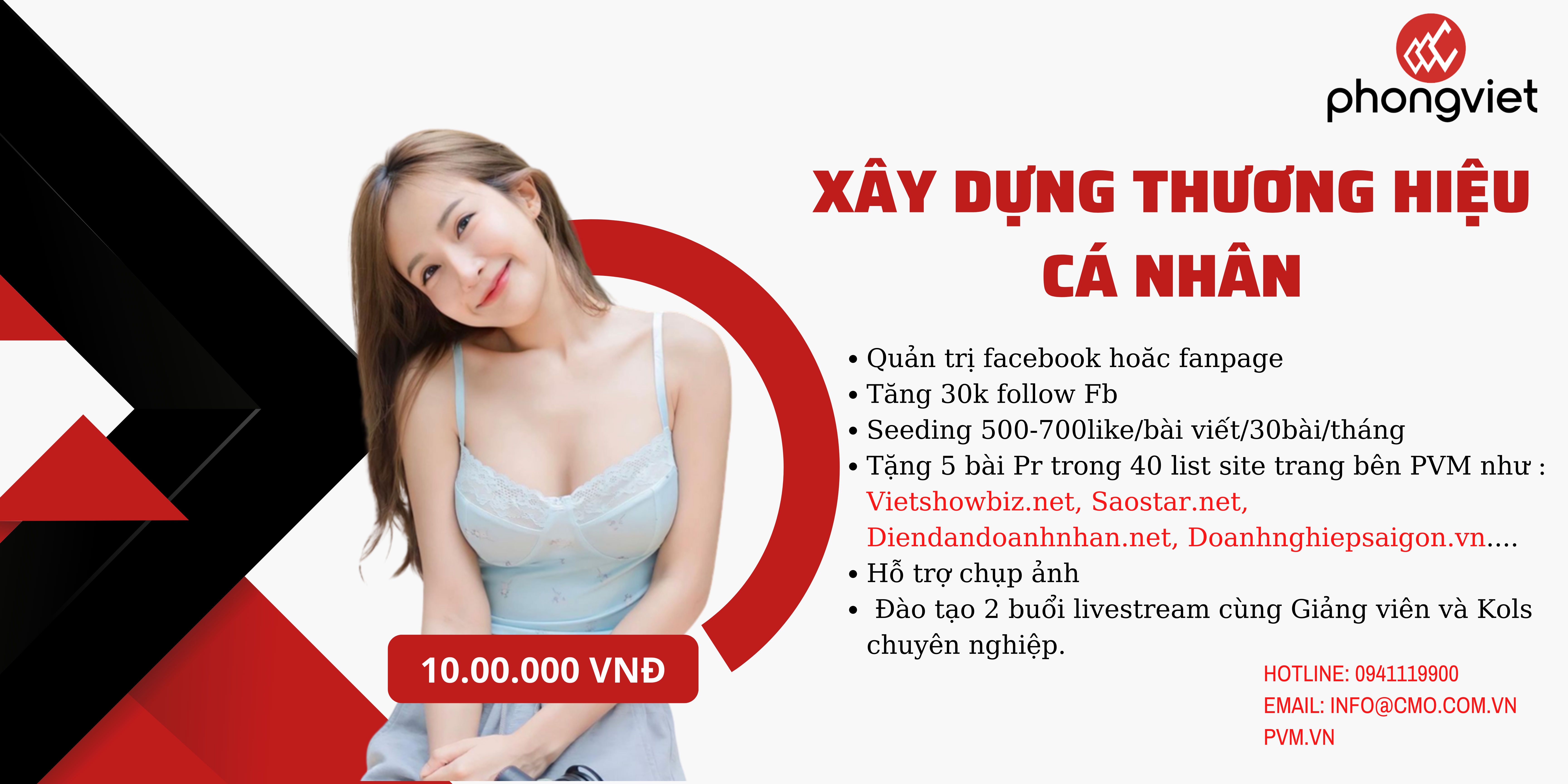 Dịch vụ xây dựng thương hiệu cá nhân 10 triệu tại Phong Việt